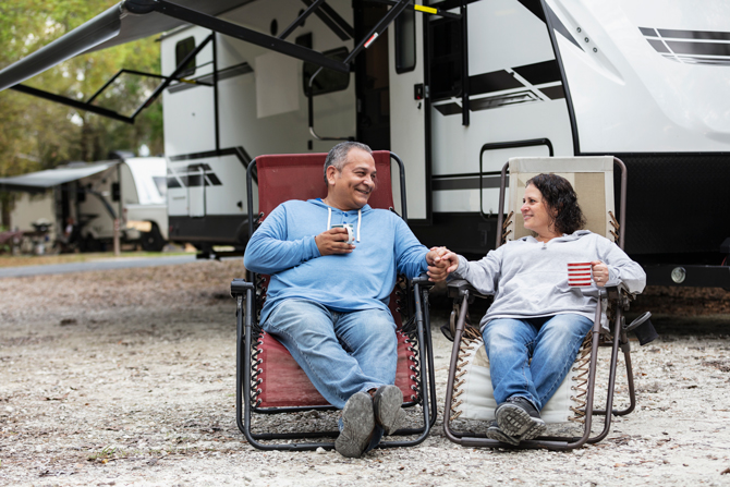 couple camping